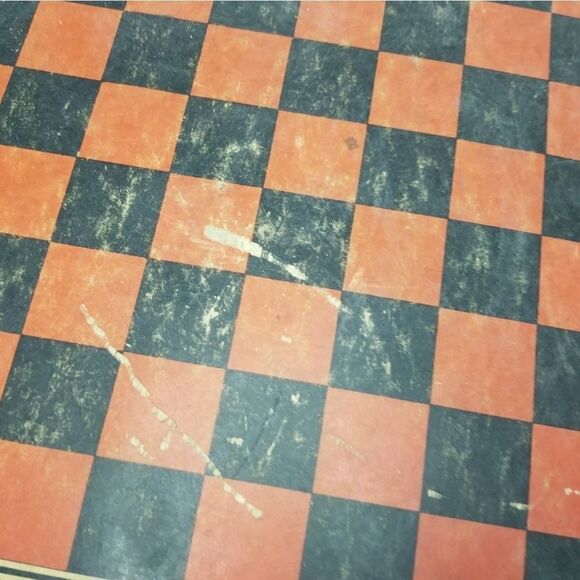 Vintage 1938 checkers board wooden great decorative design piece board only - Picture 7 of 11